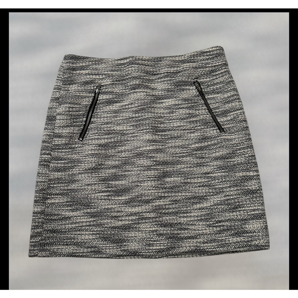Women's LOFT Skirt Size 6‎ Gray Tweed Mini